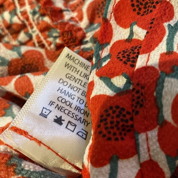 Max Studio Wide Leg Double V Rouched Shoulder Smocked Waist Pull On Red Poppy XS - Picture 8 of 9